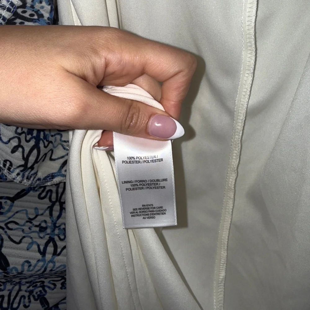 Taylor Navy and White Patterned Maxi Dress - Picture 7 of 8